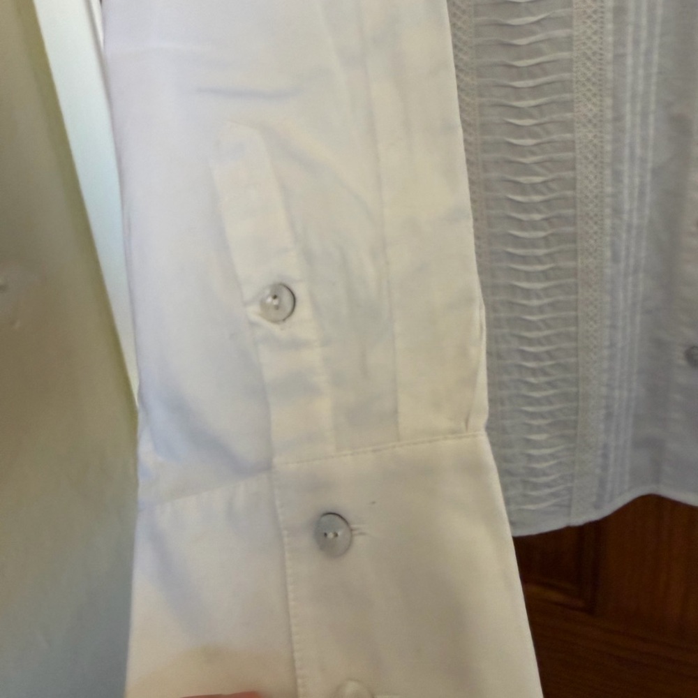 Soft Surroundings Allaro White Button-Down Shirt - Picture 4 of 11